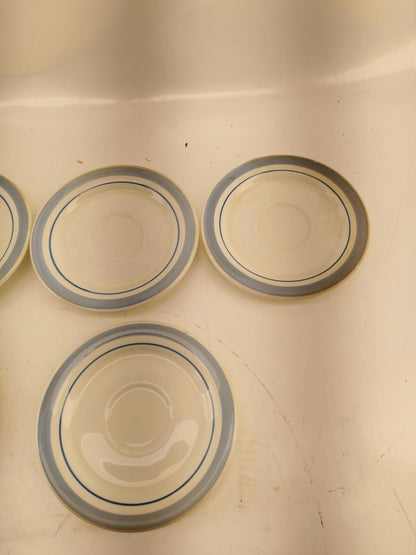 Set of 6 Saucer Ceramica Quadrifoglio made in Italy