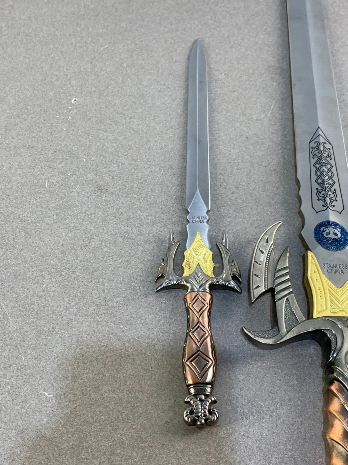Two 17" & 10" Fantasy Darkness Short Swords.