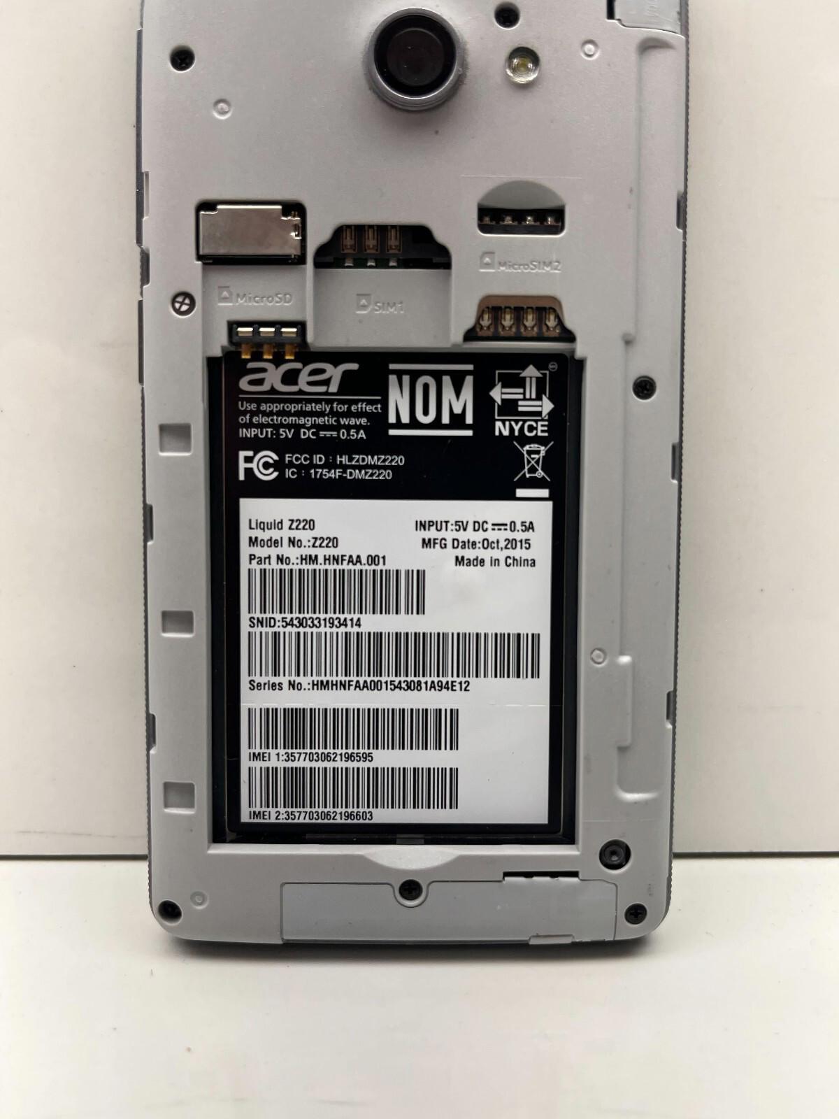 Acer Liquid Z220 Smartphone FOR PARTS