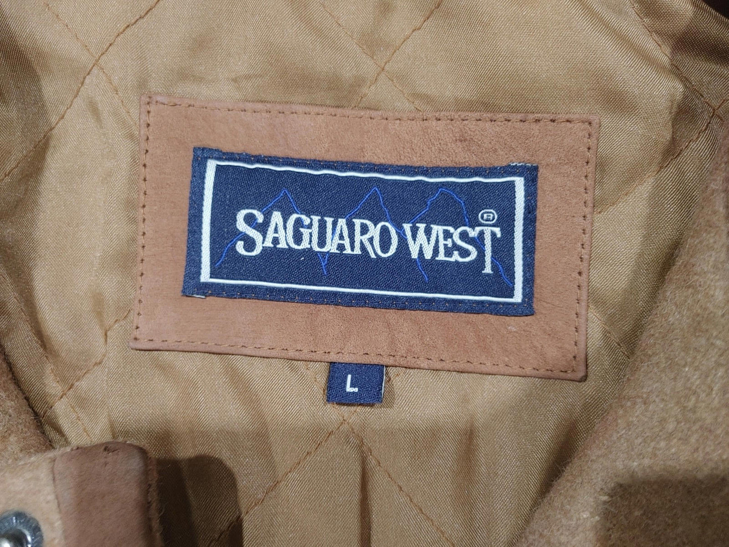 Excellent Condition Saguaro West Felt/Leather Winter Coat Brown Size L