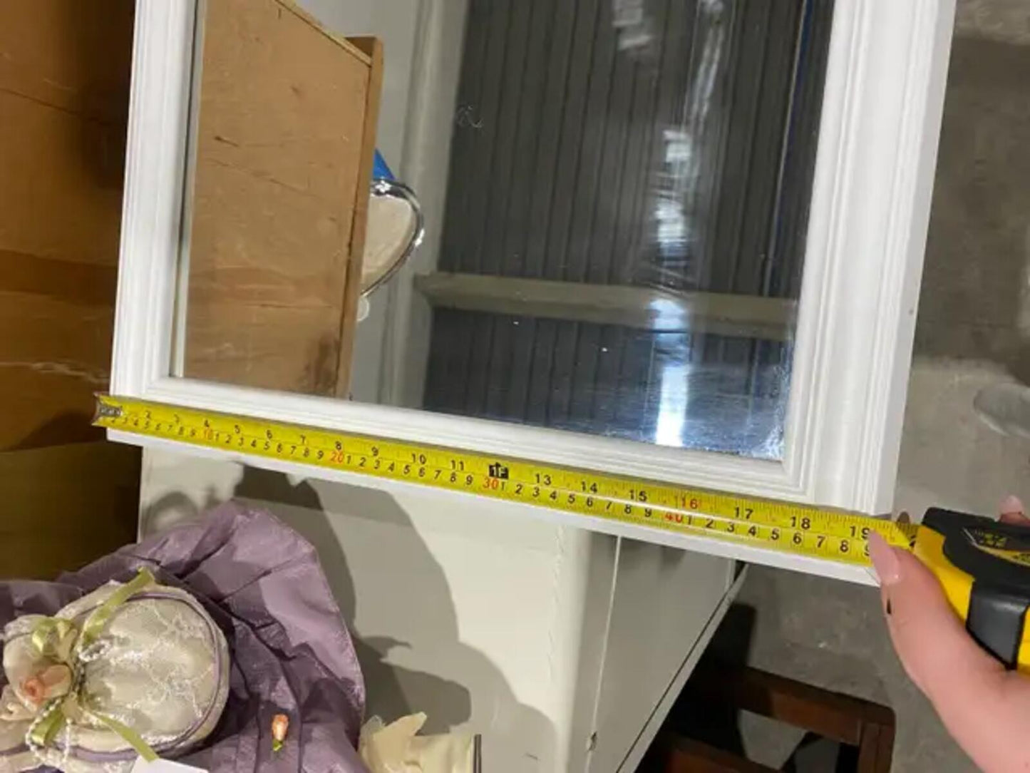 White Hanging Mirror