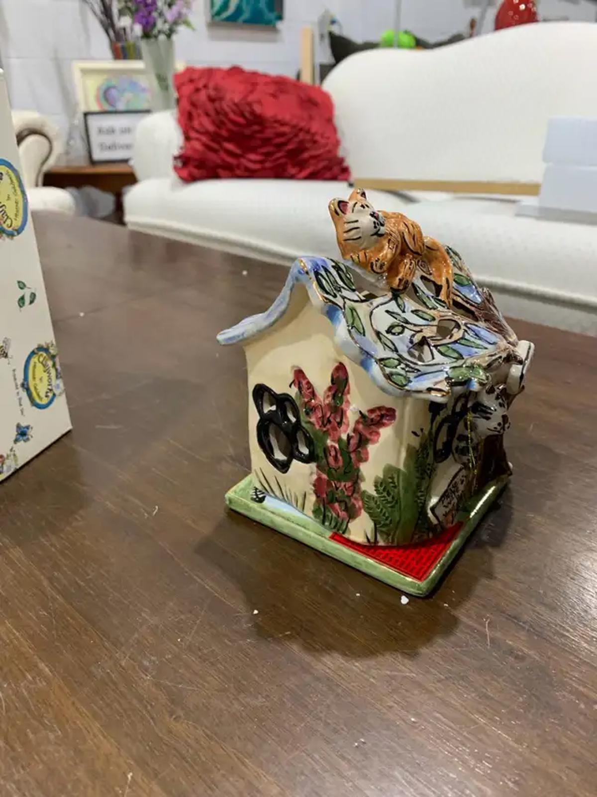 Clayworks Kitty's Treehouse Tea light