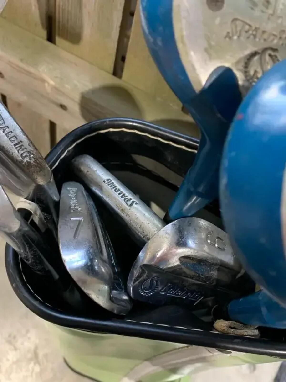 Vintage Green Caddy & Spalding Celebrity and Precision Clubs