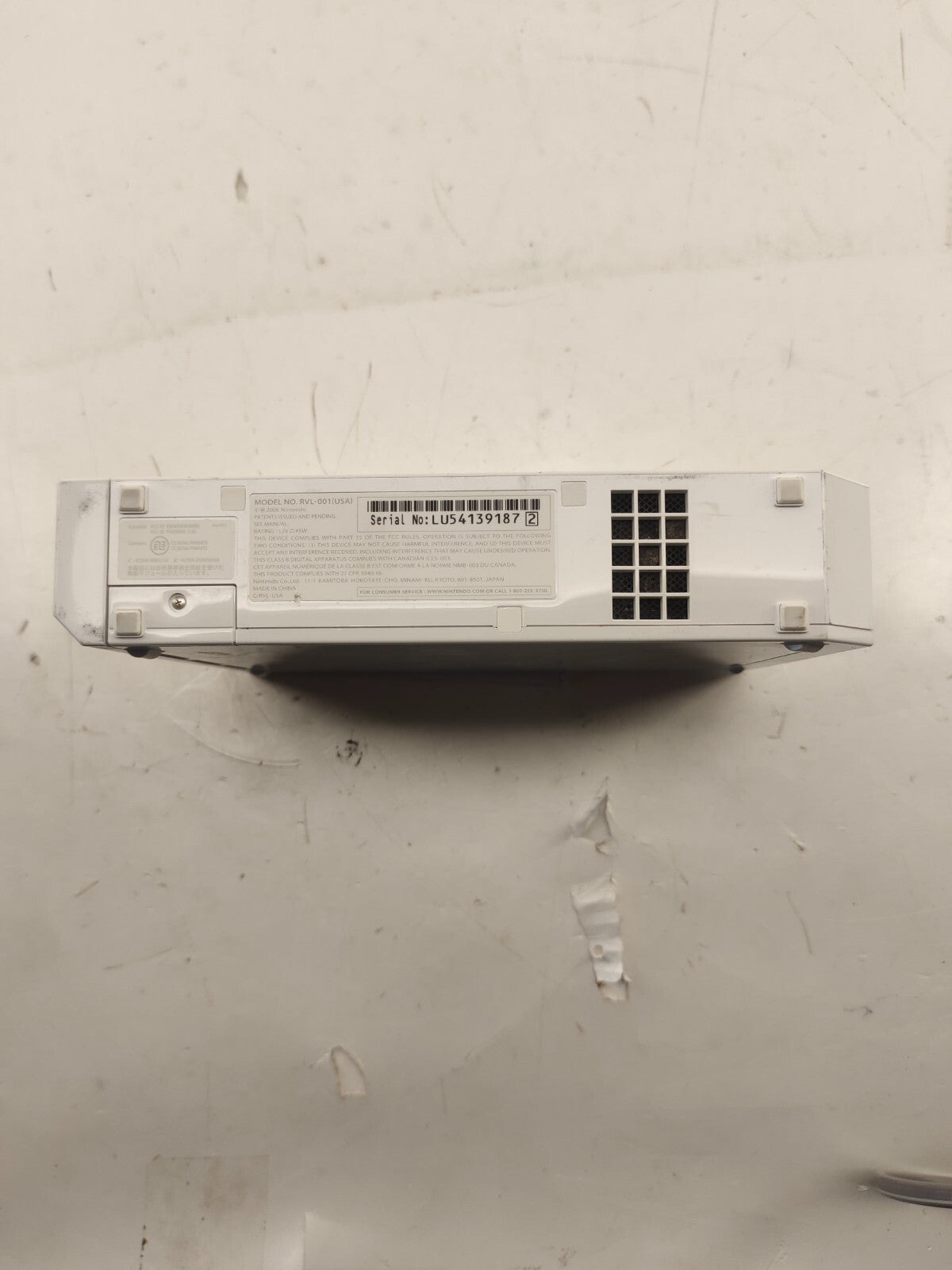 Nintendo Wii Console Sensor A/V Cord Power Supply Controller White RVL001 Bundle