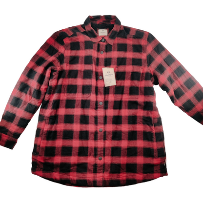 NWT Wind River Lined Flannel Shirt XL Red Plaid Shacket