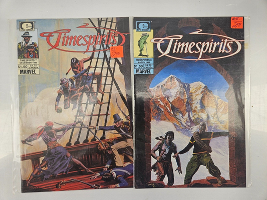 Timespirits #7, #8 Marvel 1985 - Vintage Comic Book Lot