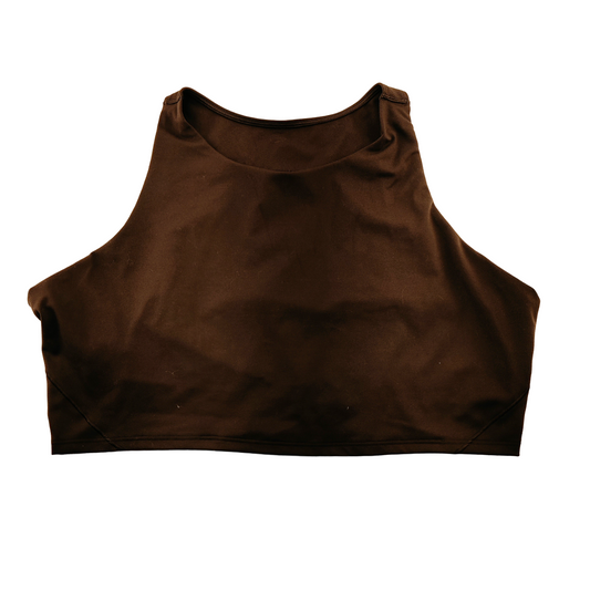 NWT GapFit Brown Athletic Crop Top with Built-in Bra Women's Size XXL