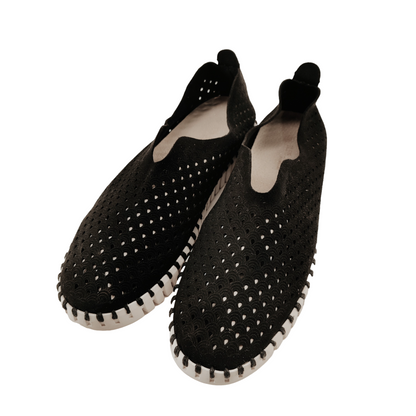 Ilse Jacobsen Black and White Espadrilles Women's Size EU 38