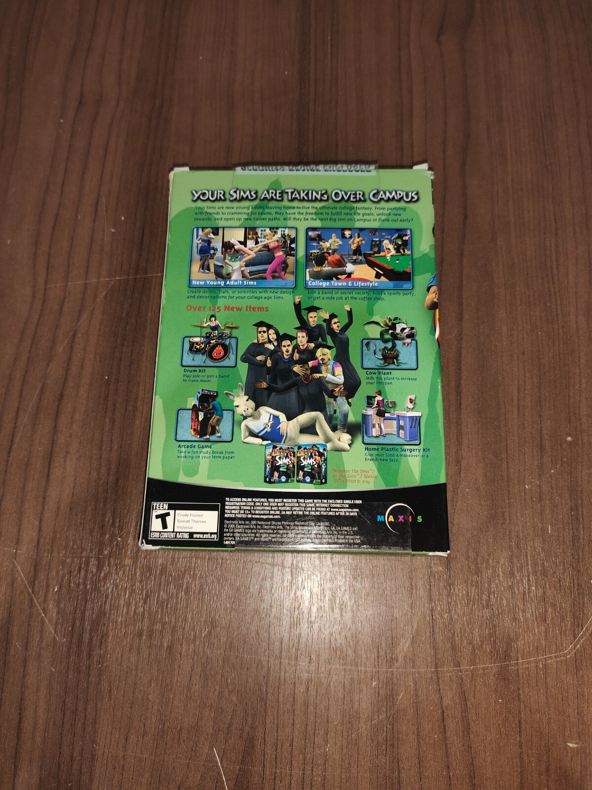 PC CD-ROM The Sims 2 University Expansion In Case