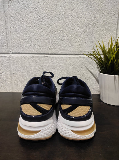 Asics Gel-Kayano 26 Navy Blue Gold Running Shoes 1012A457 Women Size 9 FlyteFoam