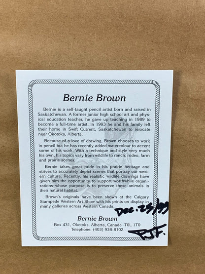 Bernie BJ Brown Canadian Pencil Artist "A Spring Tradition" Framed, # 162/795