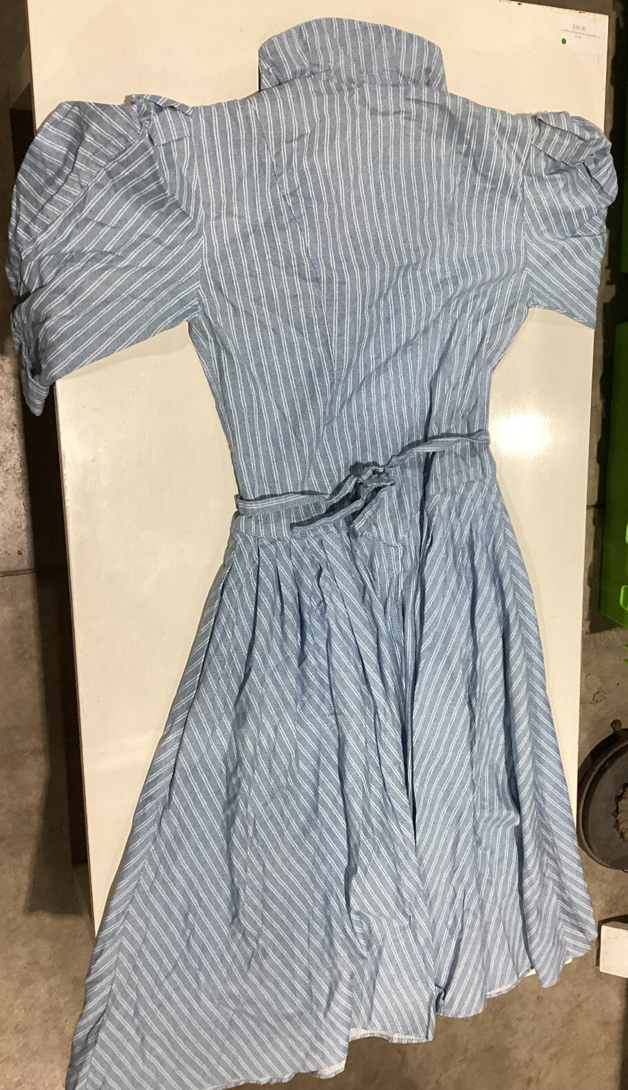 Vintage Cotton Dress with Stripes Pattern