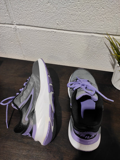 FILA Women's Suspence Trail Running Sneaker Shoes Grey/Purple US-7