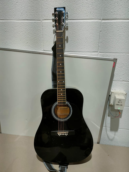 Huntington GA41PS-BK Black Dreadnaught Steel String Acoustic Guitar