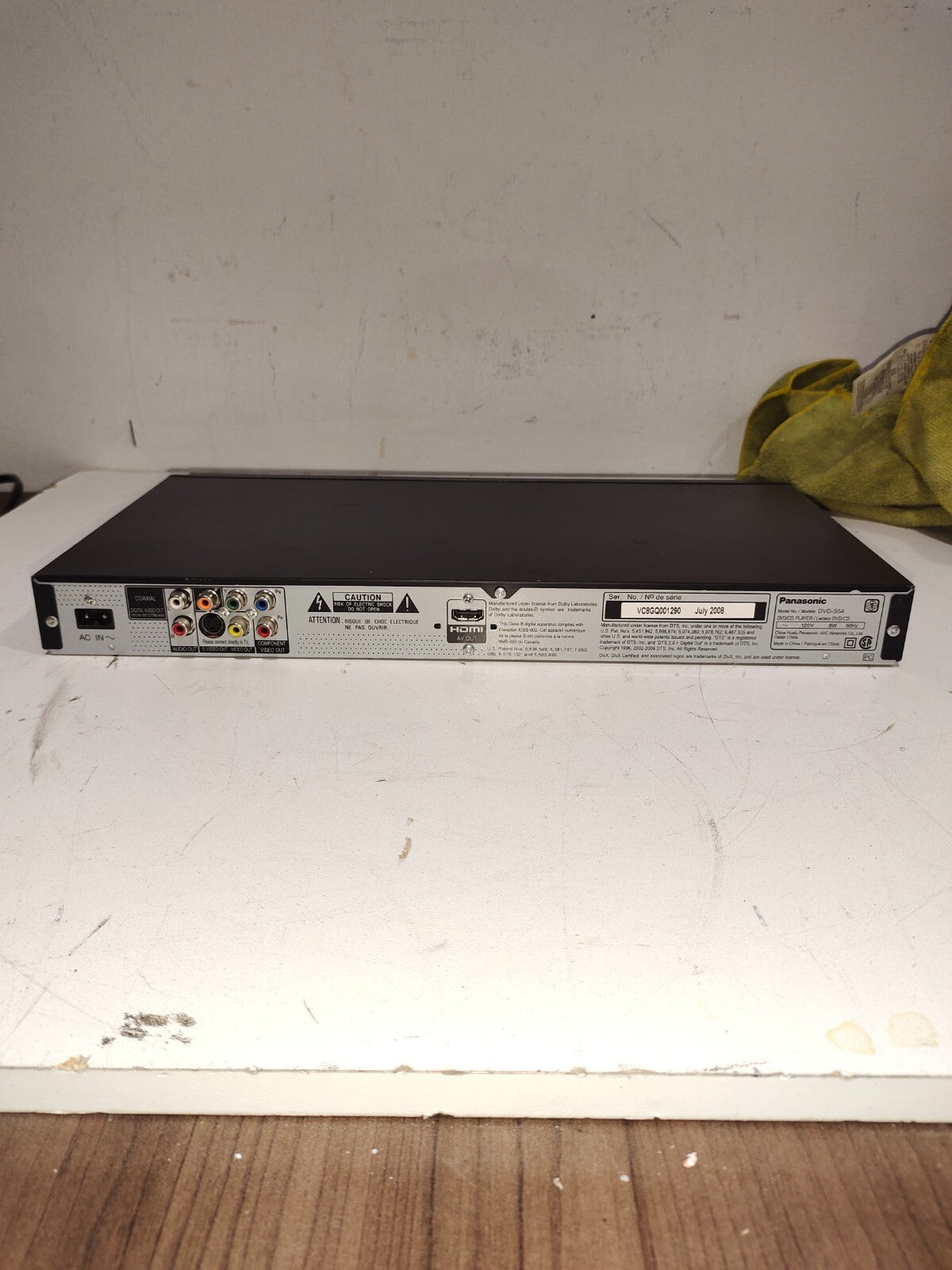 Panasonic DVD/CD-S54 HDMI Progressive Scan Upconvert Player