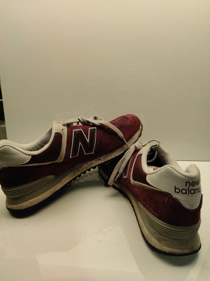 New Balance 574 Classic Big Kids Running Shoes Sneakers - Burgundy (US-11)
