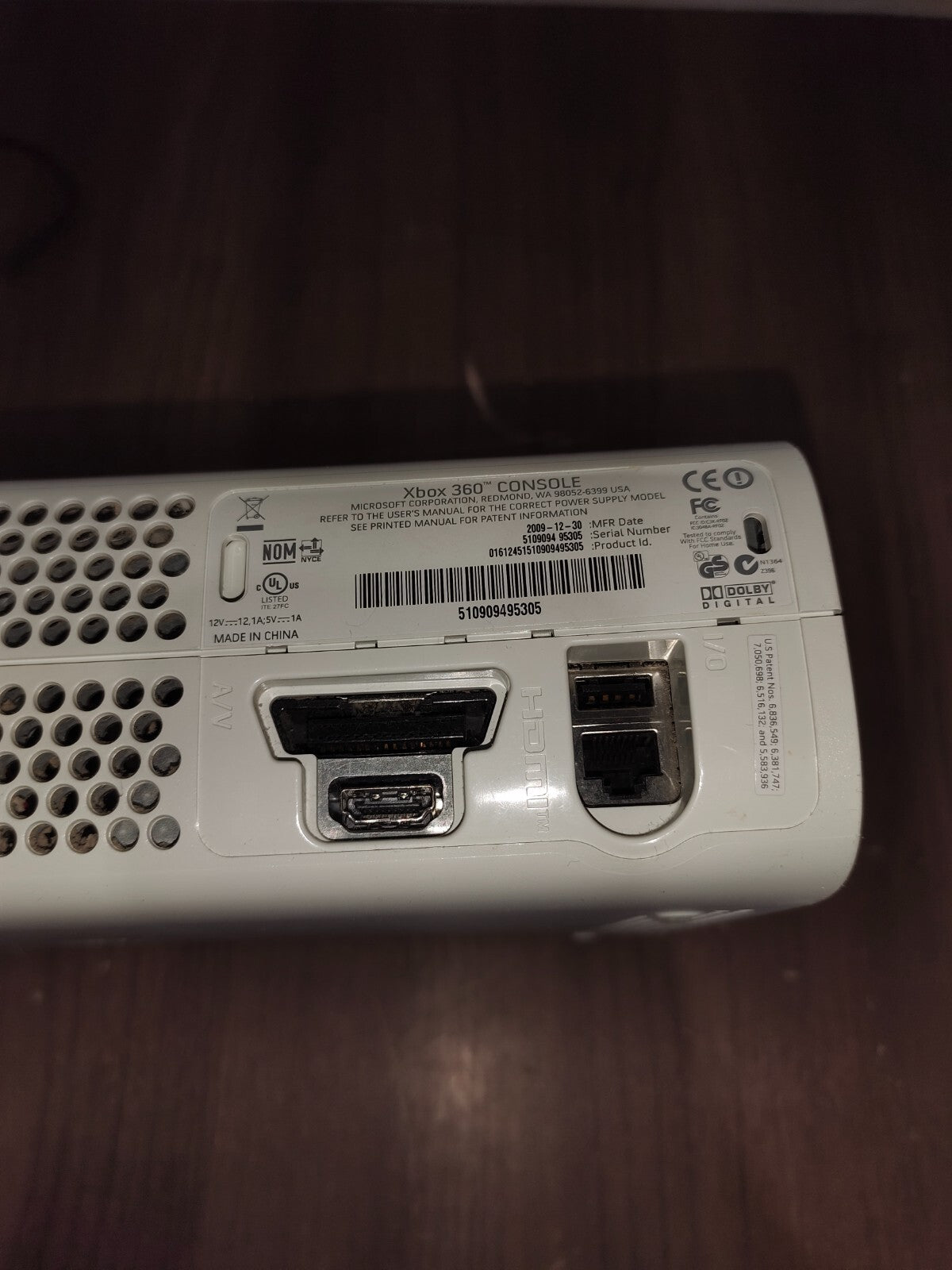Microsoft Xbox 360 60 Go Console de jeu uniquement Blanc