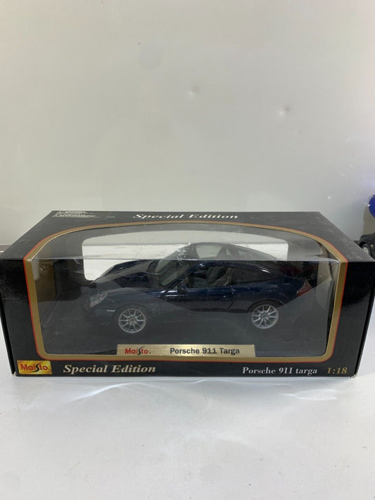 Porsche 911 Carrera Targa Blue 1/18 Diecast Car Model by Maisto 31627