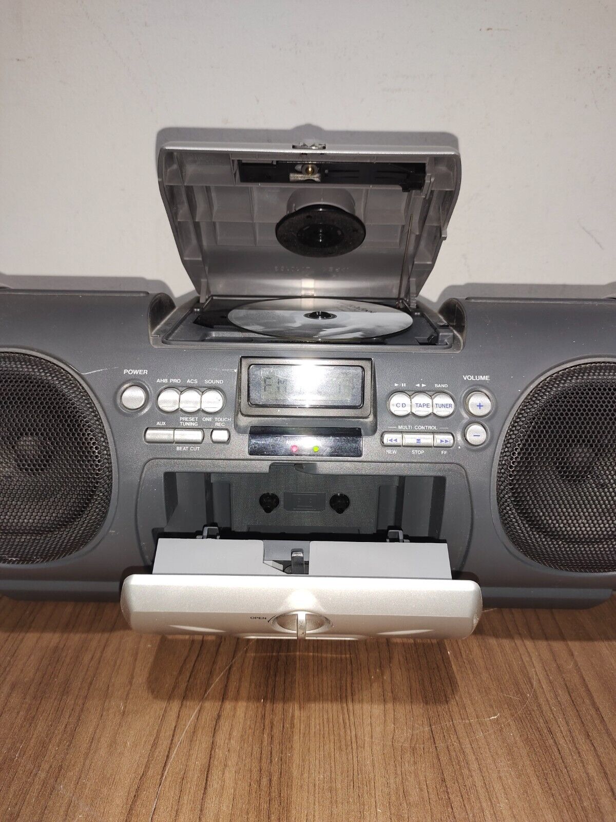 JVC Kaboom RV-B55GY Boombox CD Radio Tuner