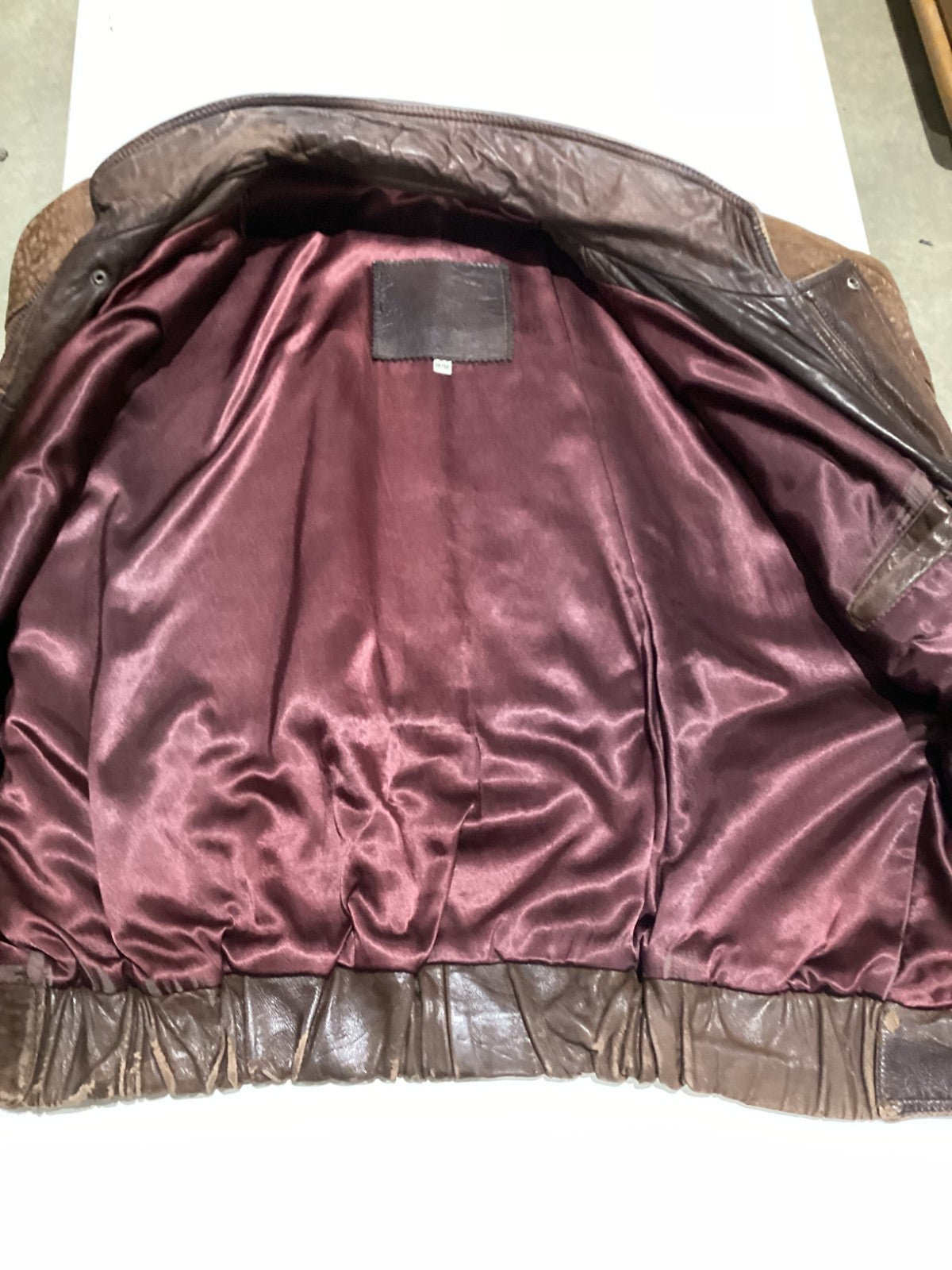 Vintage 80s Leather Brown Jacket