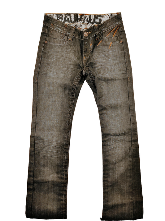 Bauhaus Straight Leg Low Rise Blue Jeans Size 28