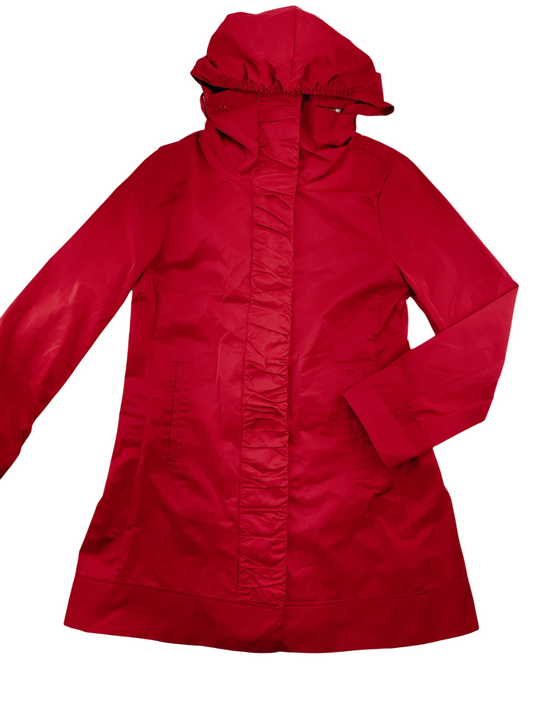 Rainforest Red Hooded Rain Jacket Women's Size M