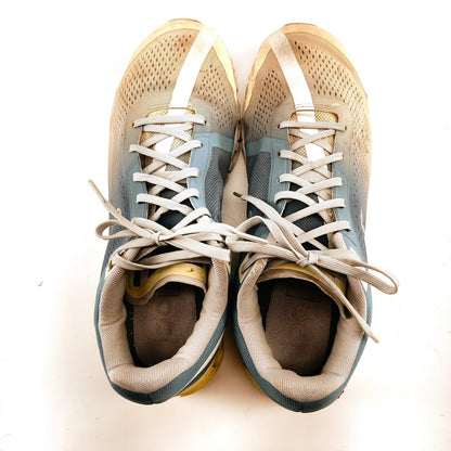 On Cloudflow Cloudtec Blue Yellow Running Shoes Men's Size 8.5