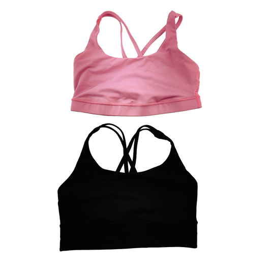 Lululemon Black and Pink Sports Bras Lot of Two