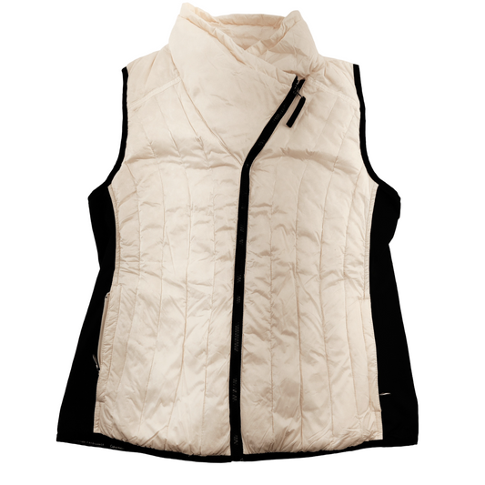 Calvin Klein White and Black Puffer Vest Women's Size L