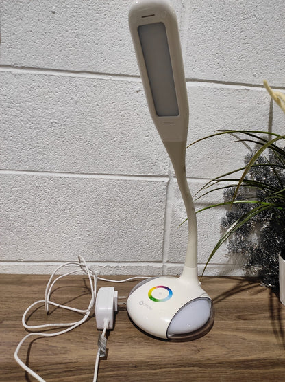 OttLite Model-Q8U Desk Lamp Color Changing Round Base Touch Sensitive Control