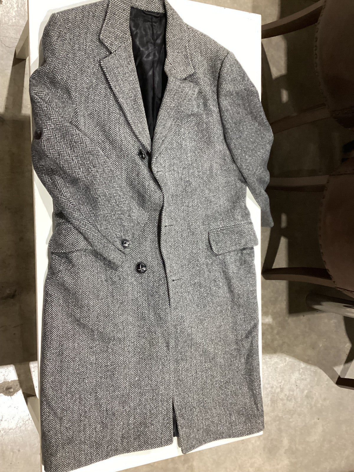 Vintage Long Wool Coat for Men
