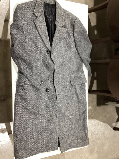Vintage Long Wool Coat for Men