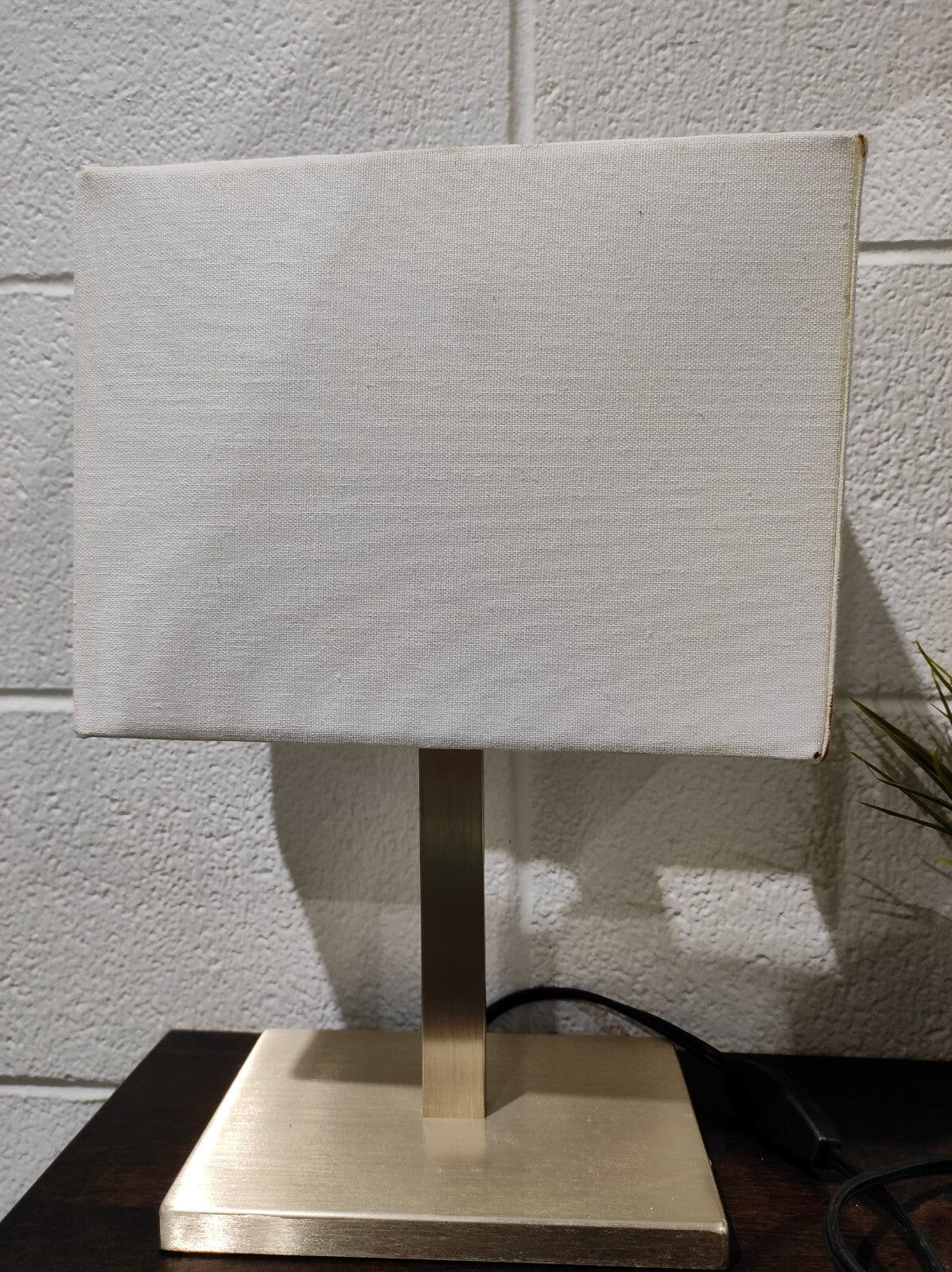 Ikea TOMELILLA Table Lamp, Nickel Plated/White, 20"