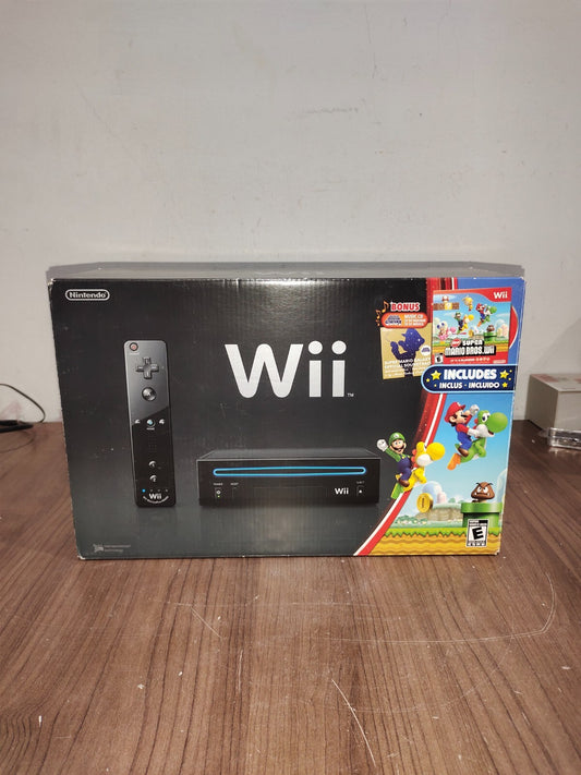 Nintendo Wii Black - Holiday Bundle with Super Mario Bros