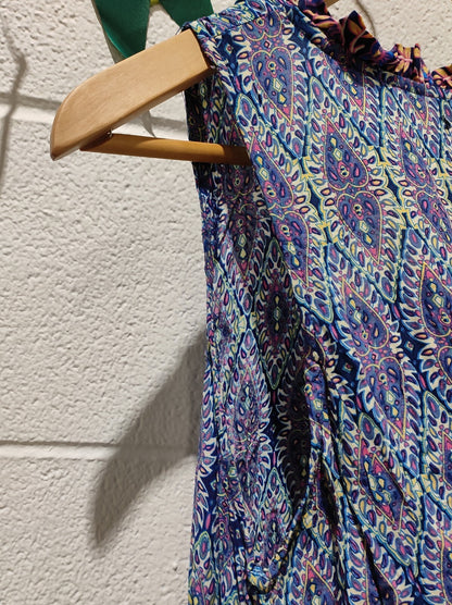 Papillon Tunic Dress Size L Women's Sleeveless Boho Aztec Flowy Lightweight