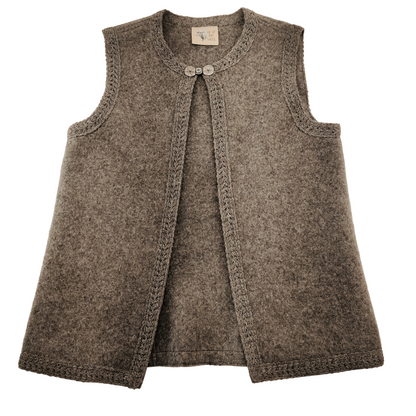 Out of the Wool Vintage Grey Sweater Vest with Unique Clasp