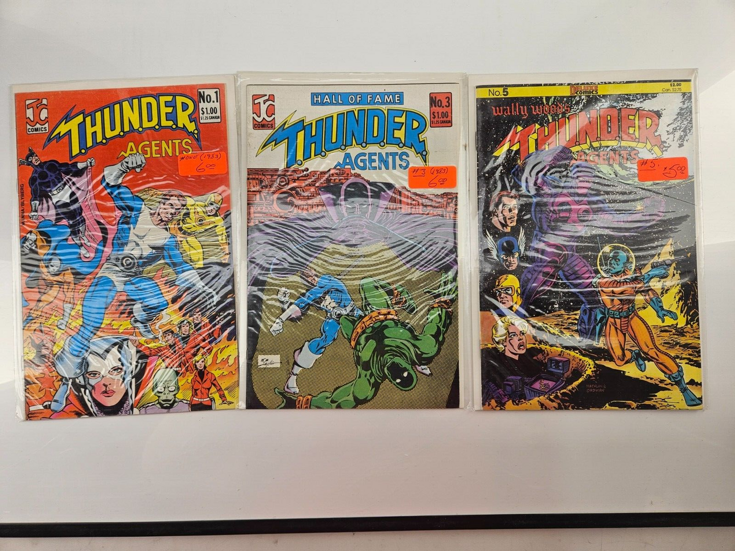 Thunder Agents #1, #3, #5 - Vintage Comic Lot of 3 - Classic Espionage Adventures