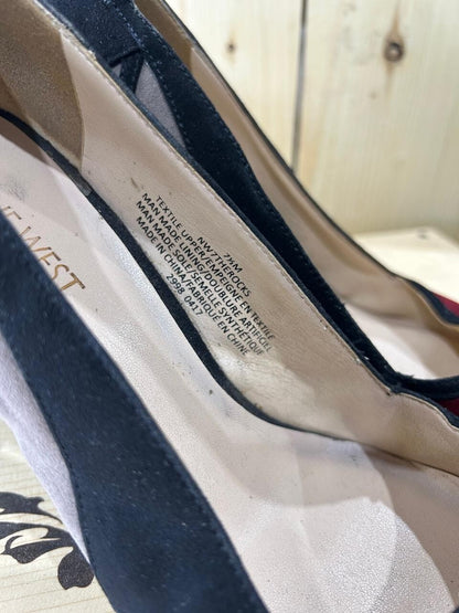 Nine West Black Red Beige Heels Women's 7.5