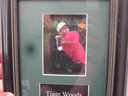 Upper Deck 2001 Tiger Woods Tiger's Tales Golf Card - Framed Collectible