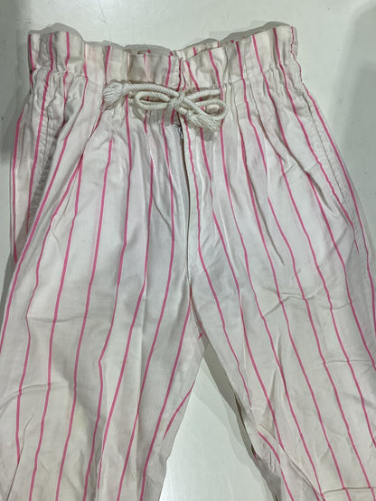 Summer Cotton Light Pants With Stripes