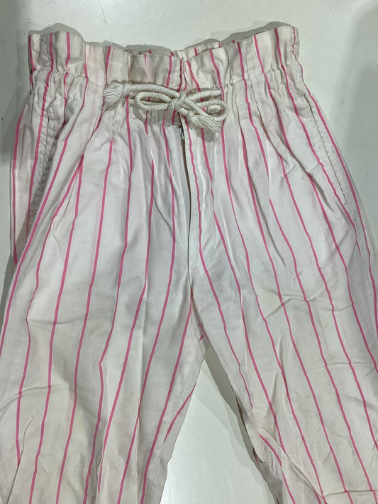 Summer Cotton Light Pants With Stripes