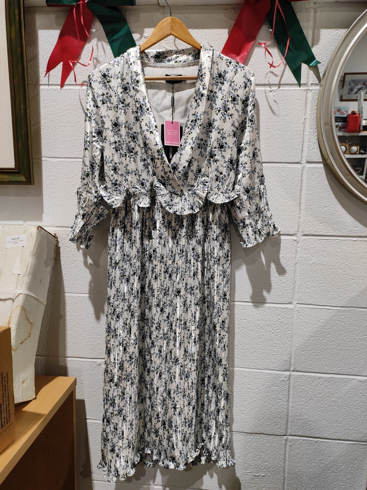 NWT Pretty Little Thing Women's Size 12 Floral Corset A Line Dress