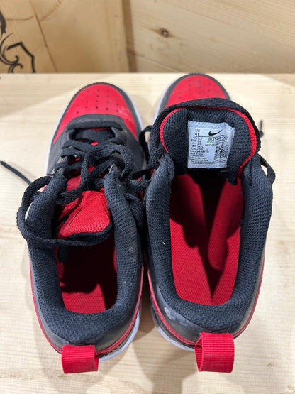 Nike Court Vision Low Junior Trainers Size 4Y Red Black