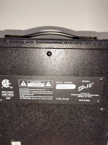 Fender Squire SP.10 Portable Amplifier - PR-367