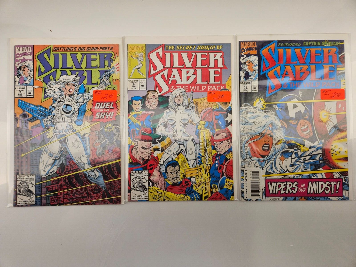 Silver Sable Comics Lot of 3 - Marvel Vintage Comic Collection