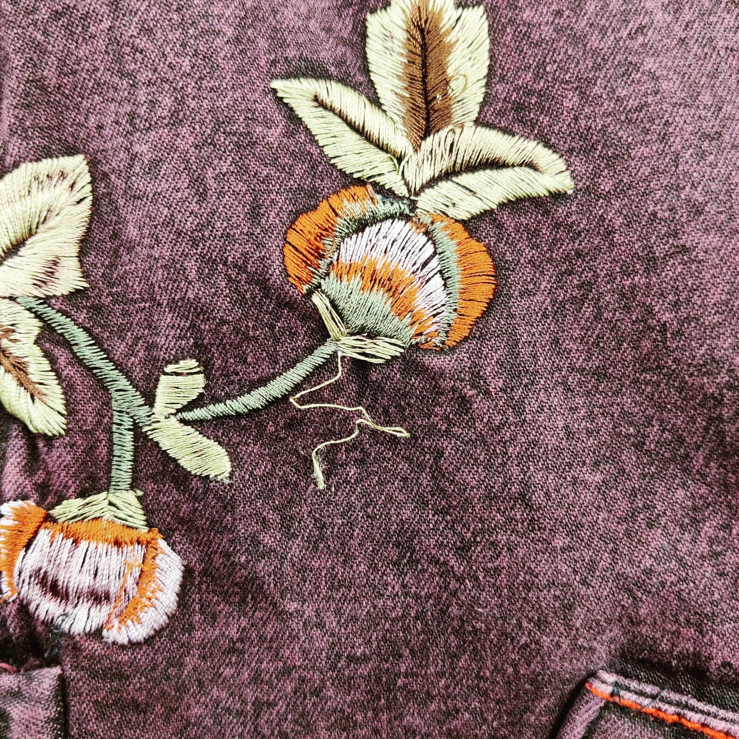 Unique Women's Purple Jacket with Flower Embroidery