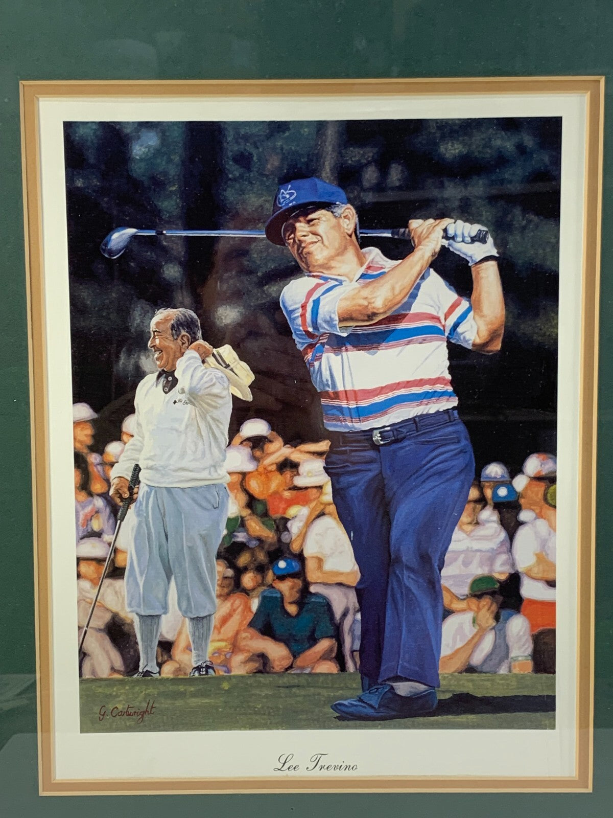 Vintage G. Cartwright Print Of Lee Trevino Professional Golfer