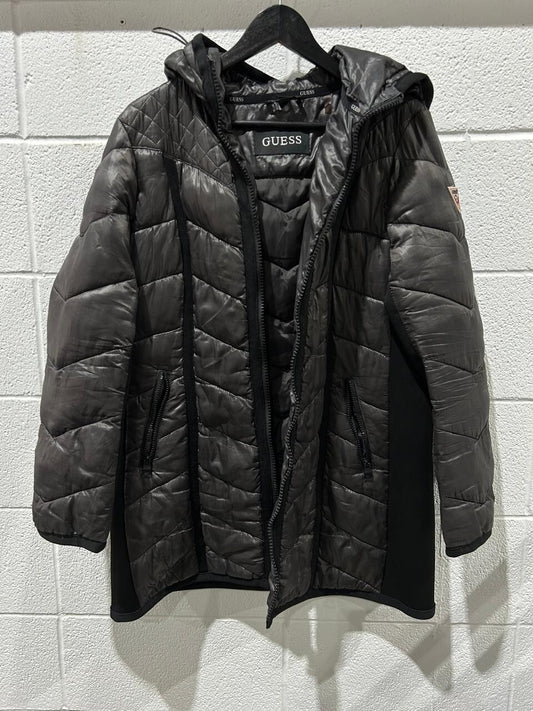 Guess Women's Puffer Black Jacket Size XL