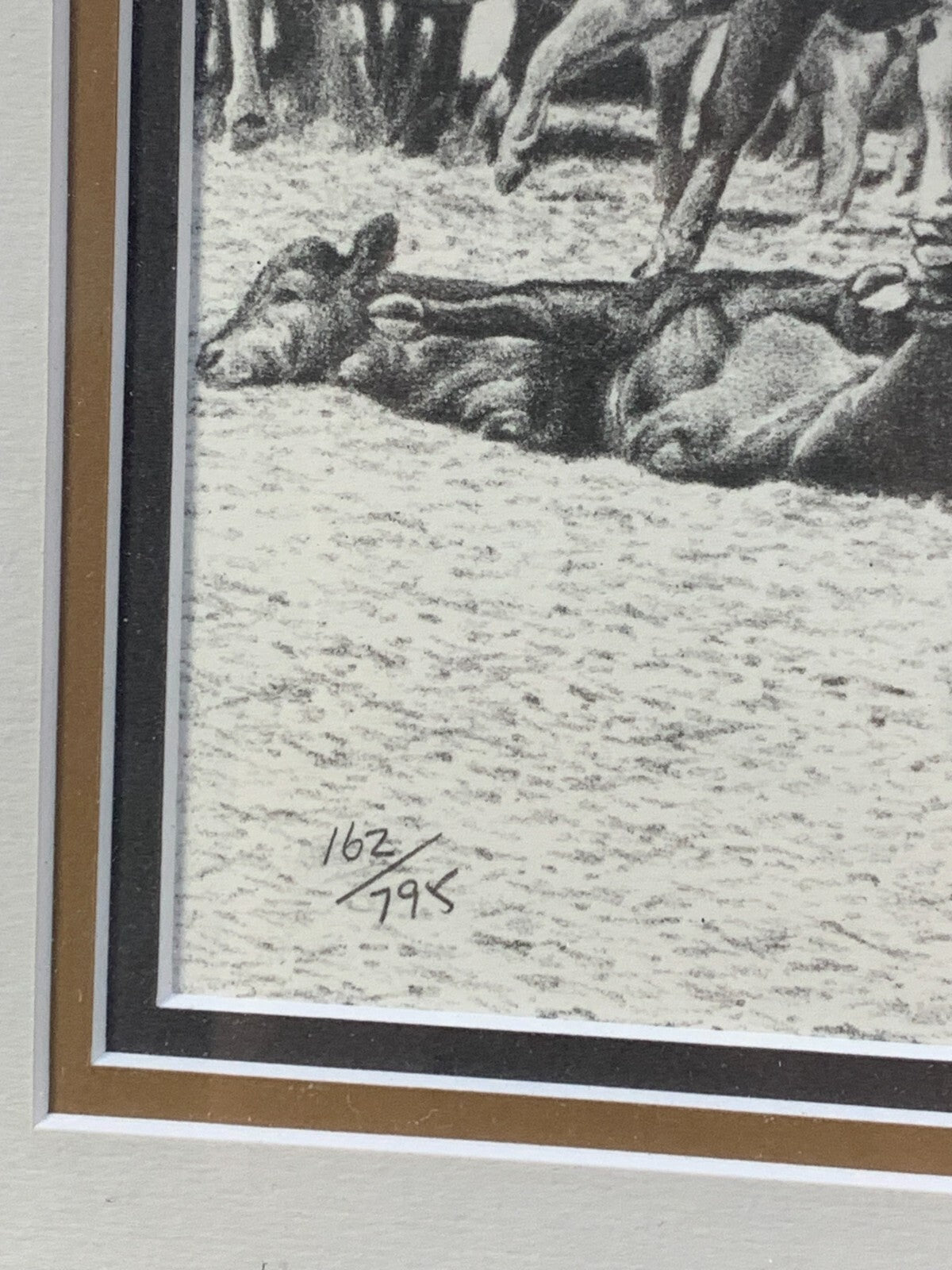 Bernie BJ Brown Canadian Pencil Artist "A Spring Tradition" Framed, # 162/795