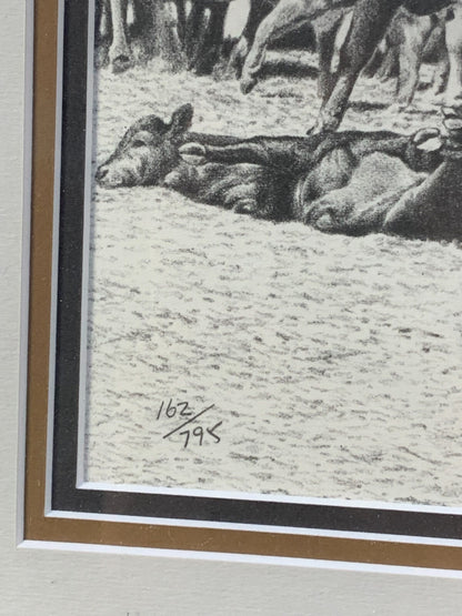 Bernie BJ Brown Canadian Pencil Artist "A Spring Tradition" Framed, # 162/795